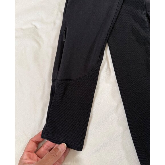 Athleta Balance Long Sleeve Crewneck Dress With Pockets Black - Picture 10 of 12